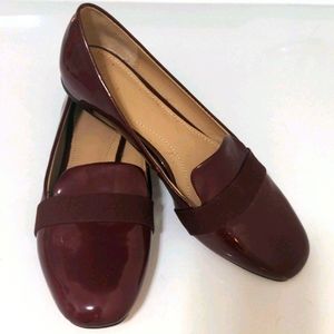 Zara Patent Loafers - Maroon/Deep Red